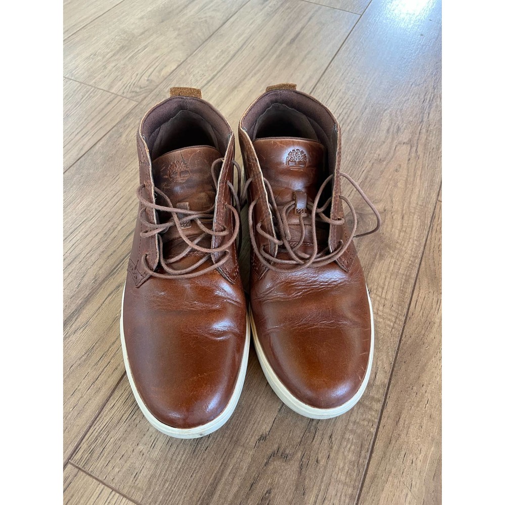 Mens Timberland Sneaker sole Chukka boots shoes size 10.5 brown leather